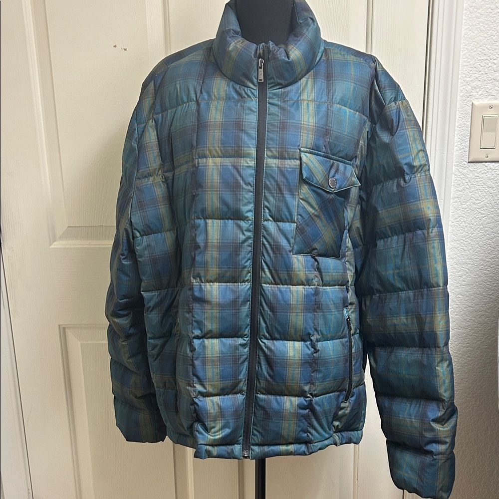 Pendleton down puffer jacket with 650-fill power, Blue, Green, Size XXL/TTG